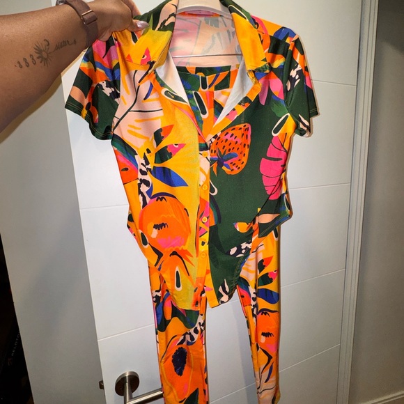 Nichole Lynel Pants - Nichole Lynel - Vibrant Floral Set